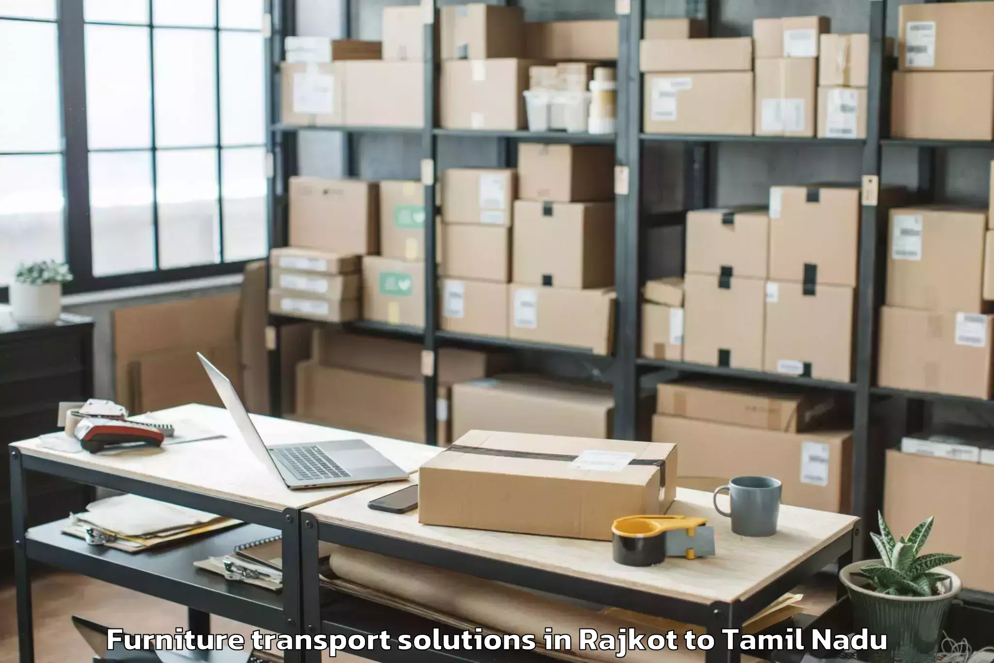 Affordable Rajkot to Manavalakurichi Furniture Transport Solutions